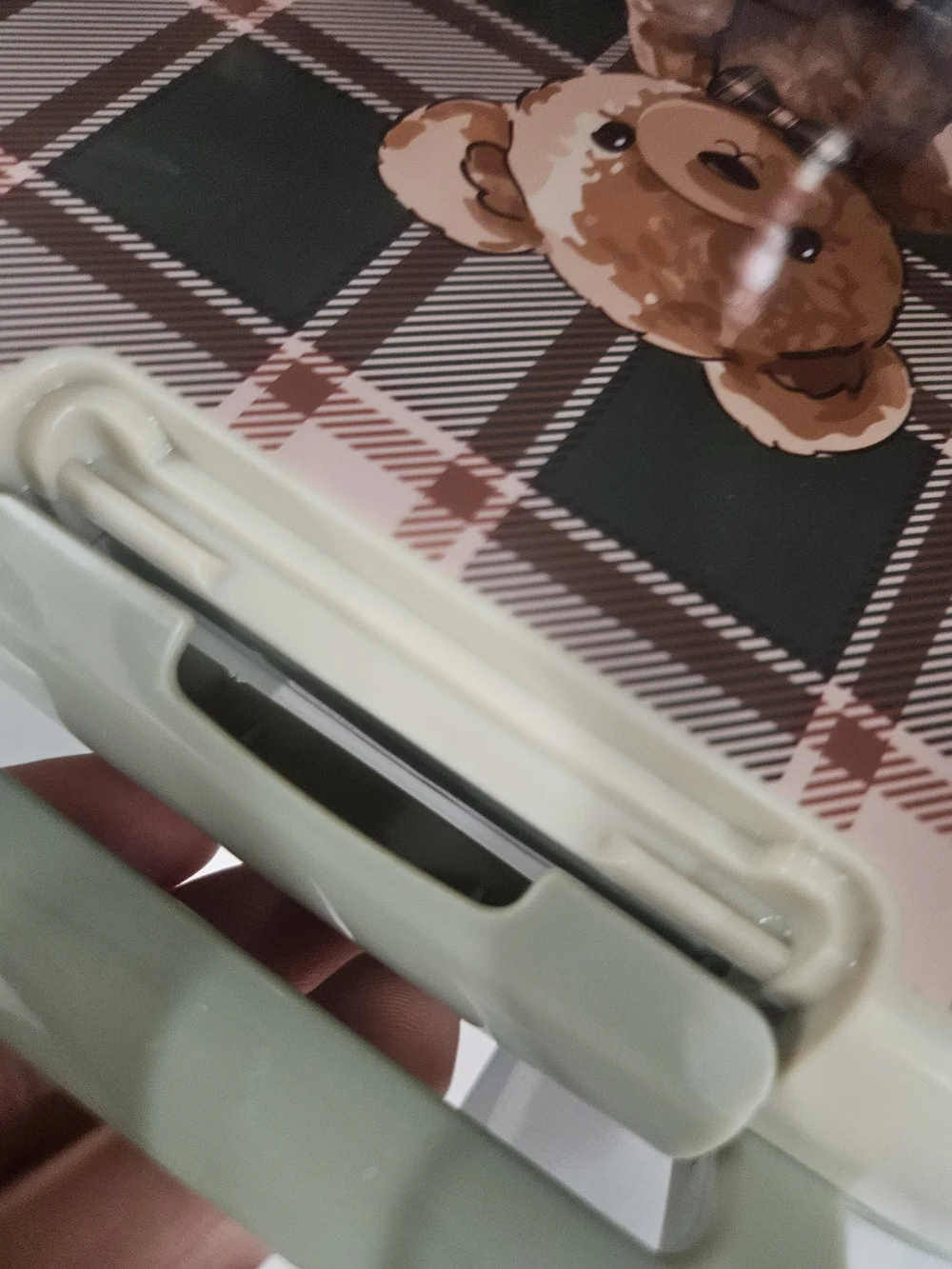 Bento Plaid Lunch Box - Brown & Cream
